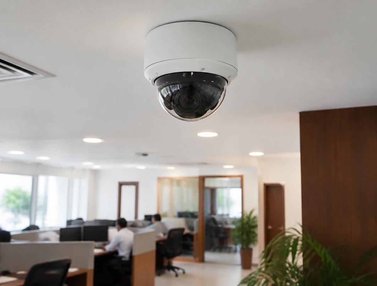CCTV cameras installed on a commercial building
