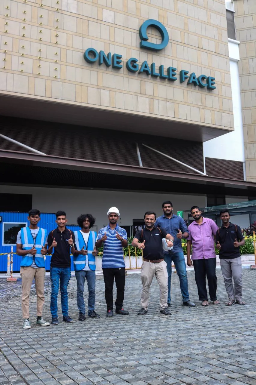 TKWIT project team outside One Galle Face in Colombo, Sri Lanka